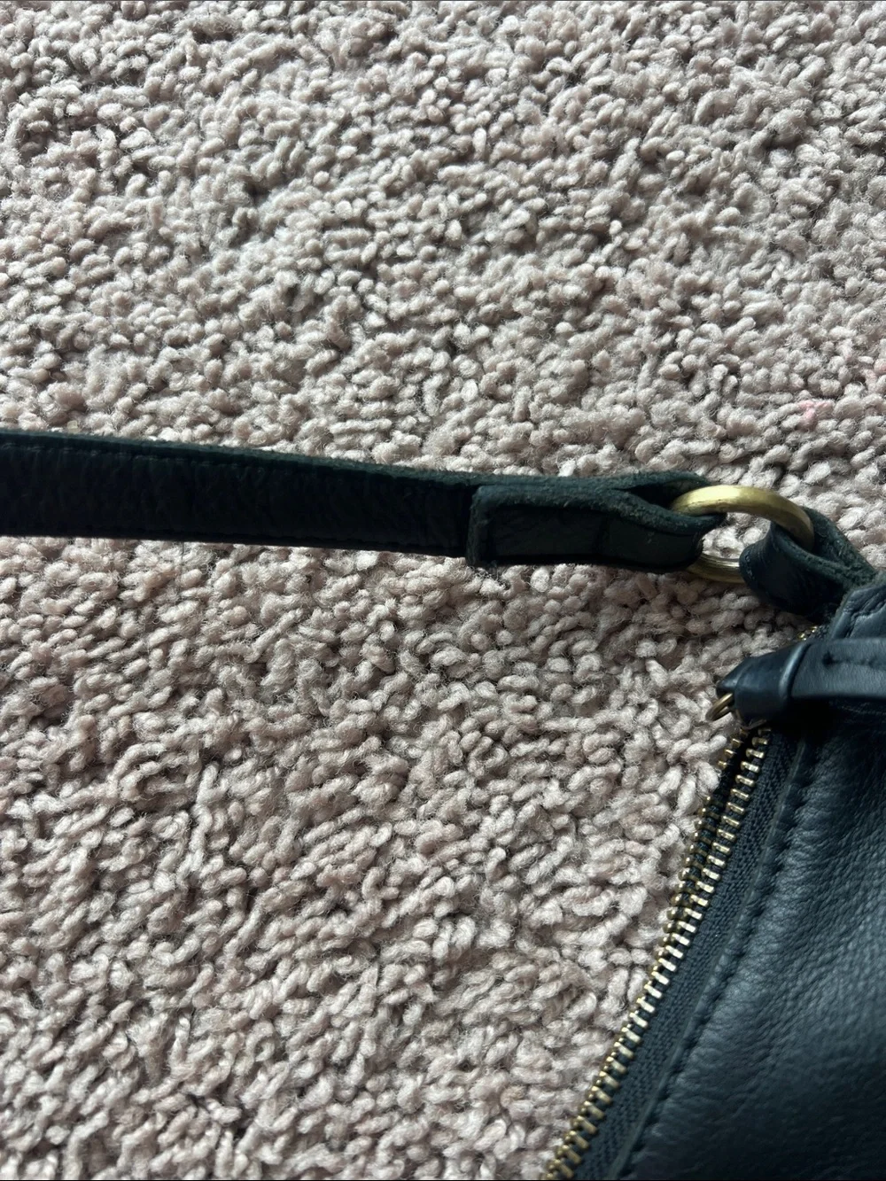 Margot 100% Genuin Black Leather Saddle Crossbody Bag EUC Minimalist
